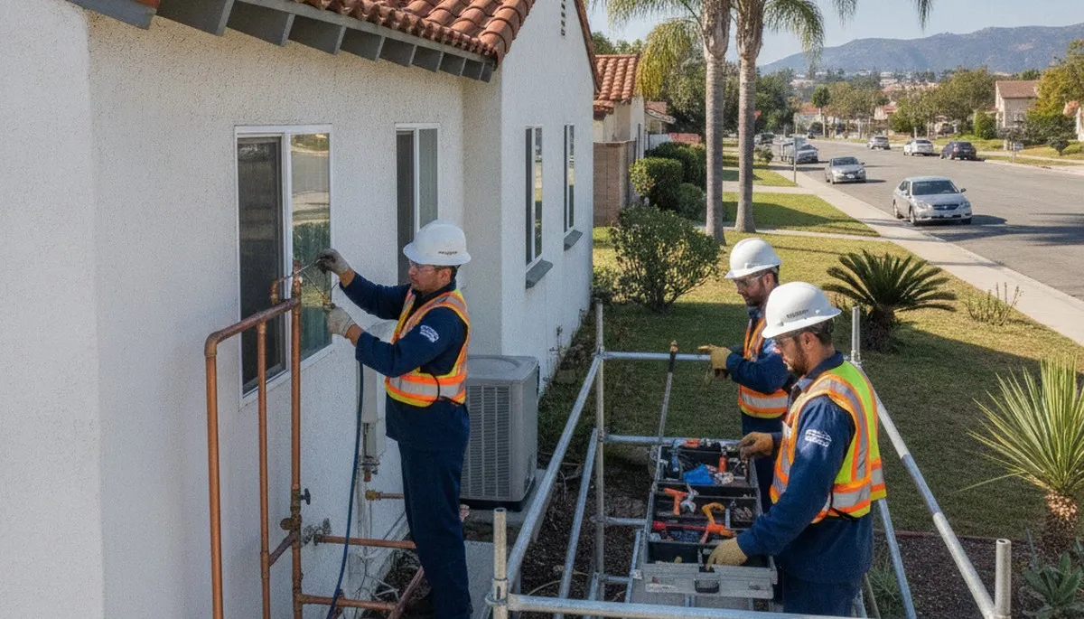 Pasadena, CA plumber repairing residential plumbing for local leak and pipe services